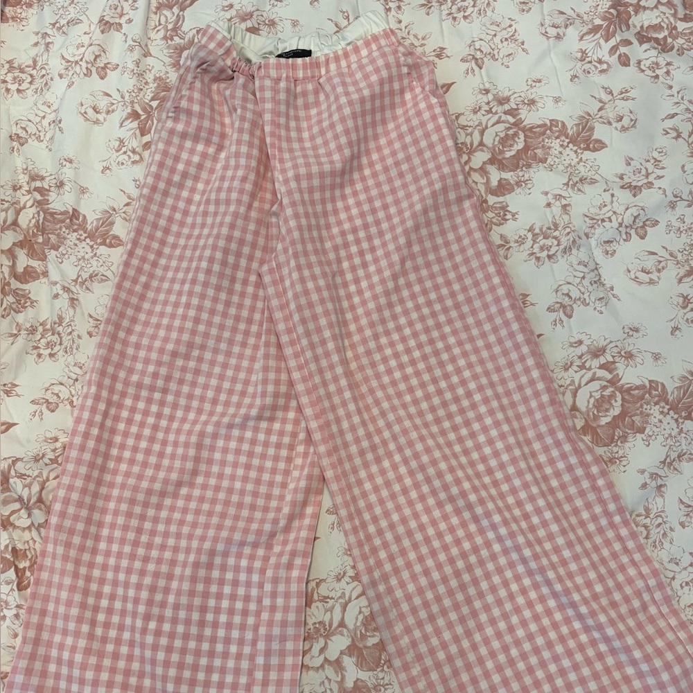 Pink Gingham Pants
